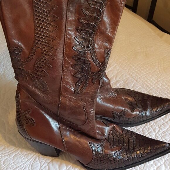 🦋Lavorazione Artigiana🦋 HANDMADE in  Italy Womens Leather Boots Size 38 - Picture 6 of 15